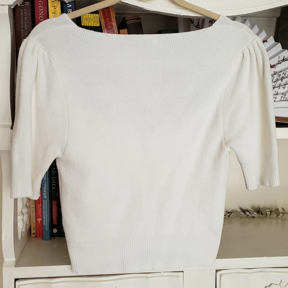 Adored Vintage knitted white crop top - Picture 4 of 6